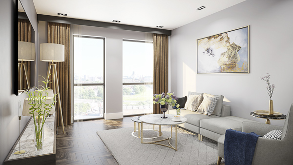 13 - Fox & Foundry - 1-Bed - Living Day