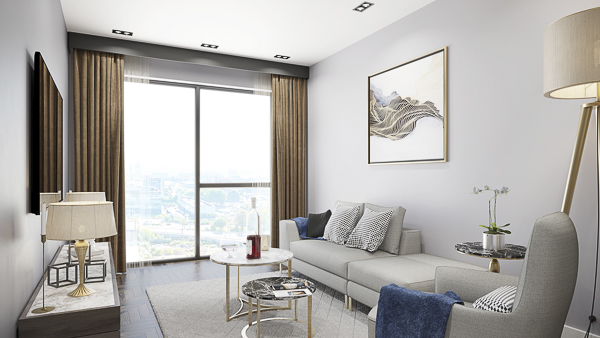 24 - Fox & Foundry - 2-Bed - Living Day
